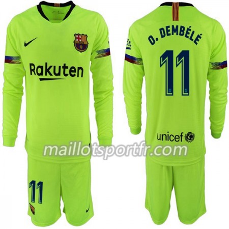 Maillot de Foot Barcelone O. Dembele 11 Enfant Extérieur 2018/19 ML
